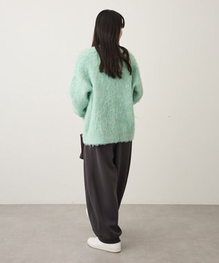 CRAFT STANDARD BOUTIQUE カール起毛モヘアライクVネックニットカーディガン Green