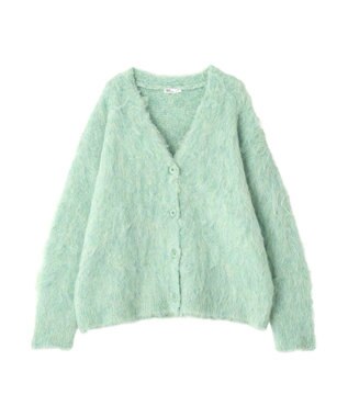 CRAFT STANDARD BOUTIQUE カール起毛モヘアライクVネックニットカーディガン Green