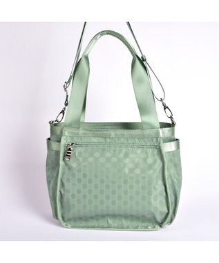 Y'SACCS 【PEANUTSコラボ】SNOOPY（スヌーピー） Polka Dots 2WAYトート ライトグリーン