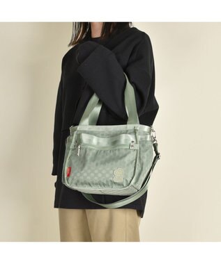 Y'SACCS 【PEANUTSコラボ】SNOOPY（スヌーピー） Polka Dots 2WAYトート ライトグリーン