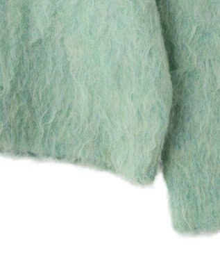 CRAFT STANDARD BOUTIQUE カール起毛モヘアライクVネックニットカーディガン Green