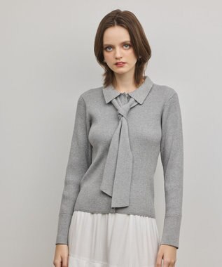 GRACE CONTINENTAL リブシャツニットトップ