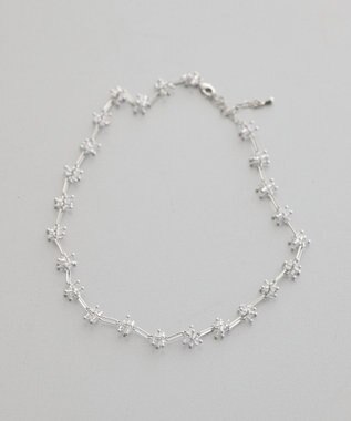 earth music&ecology クリアビーズポイントネックレス Silver