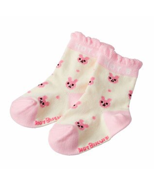 MIKI HOUSE HOT BISCUITS 【9-19cm / 靴下2足セット】 クルー丈 ソックスパック2足セット ピンク