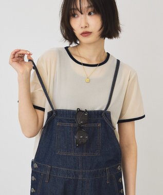 AMERICAN HOLIC シアーベロア配色プルオーバー Ivory