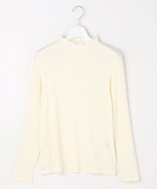 J.PRESS LADIES シルク混ベアテレコ ハイネック シアー カットソー オフ系