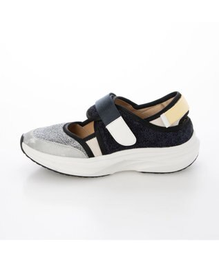 MODE ET JACOMO <MODE ET JACOMO>【軽量】厚底ベルテッドスニーカー シルバーコンビ