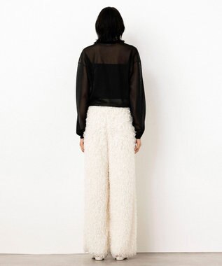 NAVE 【Nave・洗える】フェザーフリンジ イージーパンツ アイボリー系