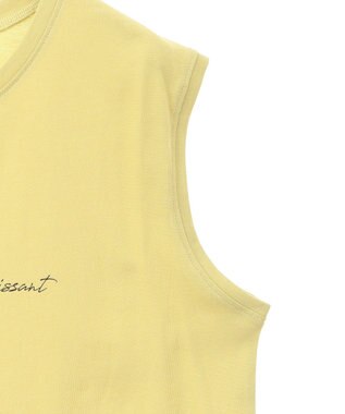 Green Parks ノースリーブ筆記体ロゴプルオーバー Lime Green