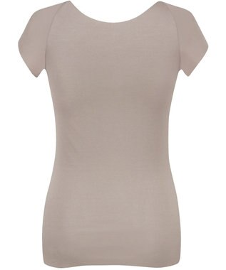 Wing インナー 【綿の贅沢オーガニック フラットタイプ】 オーガニックコットン混素材 ひびきにくくさらっと薄くて軽い ２分袖 EL1248 ウイング／ワコール シナモンブラウン