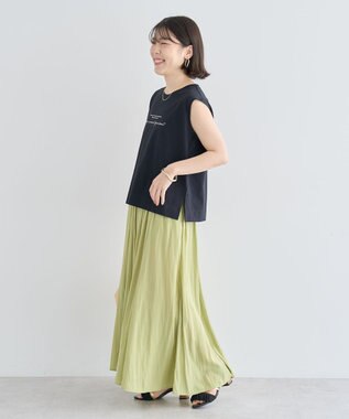 Green Parks ノースリーブ筆記体ロゴプルオーバー Black