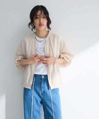 Green Parks ノースリーブ筆記体ロゴプルオーバー Off White