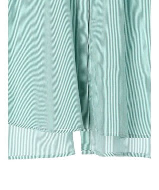 AMERICAN HOLIC カルゼギャザーシャツチュニック Stripe Green