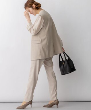 23区 【先行予約】アイアスマットストレッチ ノーカラージレ ベージュ系