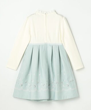 組曲 KIDS 【110-140㎝】 フラワーアーチワンピース＆ボレロジャケットセット ミントグリーン
