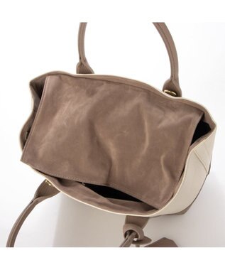 UNBILLION 【テレビ ドラマ着用アイテム】cachecache ショルダー付きパーテーション合成皮革トート OKMIX