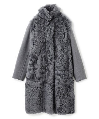 BEIGE， DANDEL / ミドル丈ムートンコート Md Gray