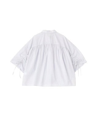AMERICAN HOLIC 【先行予約】【WEB限定】ギャザーリボンスリーブ半袖シャツ Stripe