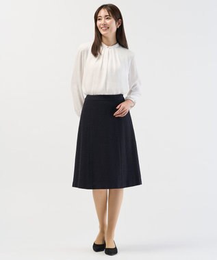 J.PRESS LADIES 【セットアップ対応】ファンシーツイード スカート ネイビー系