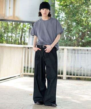WEGO フェイクレイヤードボーダーT（SS） グレーボーダー