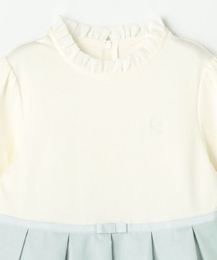 組曲 KIDS 【110-140㎝】 フラワーアーチワンピース＆ボレロジャケットセット ミントグリーン