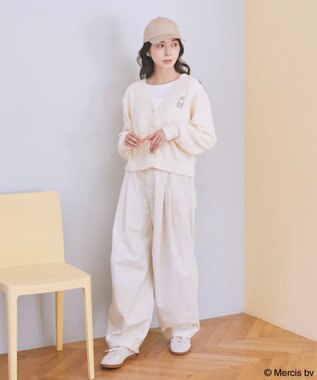 earth music&ecology 【予約】miffy/earth モコモコカーディガン クリーム