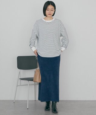 AMERICAN HOLIC ソフトタッチボーダープルオーバー Ivory