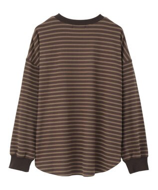 AMERICAN HOLIC ソフトタッチボーダープルオーバー Brown