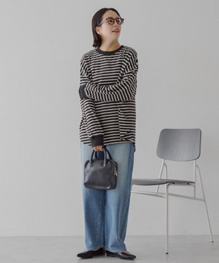 AMERICAN HOLIC ソフトタッチボーダープルオーバー Black