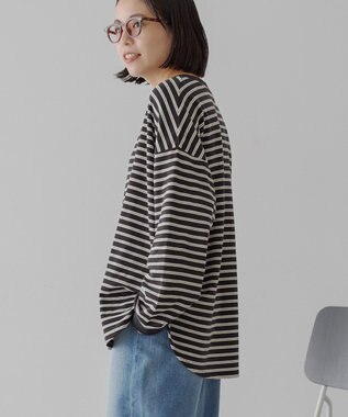 AMERICAN HOLIC ソフトタッチボーダープルオーバー Black