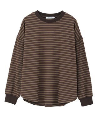 AMERICAN HOLIC ソフトタッチボーダープルオーバー Brown