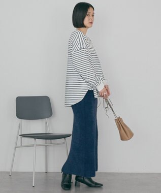 AMERICAN HOLIC ソフトタッチボーダープルオーバー Ivory