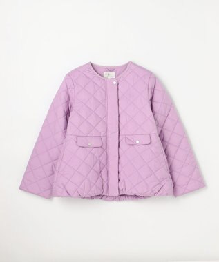 組曲 KIDS 【150-170㎝】マフラー付き中綿キルト アウター ラベンダー