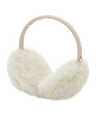 MOONBAT FURLA(フルラ)ファーMix コンパクト イヤマフ 無地 オフホワイト