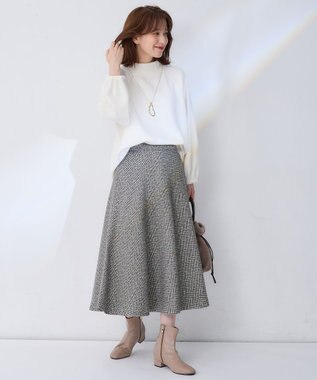 ANY L リブ起毛モックネックプルオーバー オフ