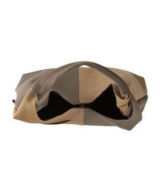 ROOTOTE 1302【A4サイズ収納】LT.ラウンド.アミ.ニット-A 03：キャメル×グレー