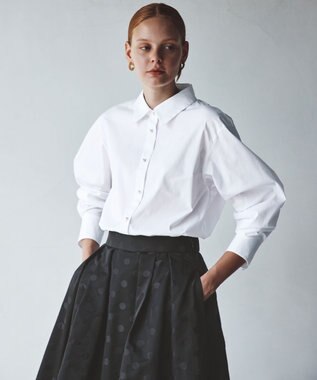 組曲 【ボウタイ付き】メッセージシャーティング シャツ アイボリー系