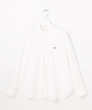 ANY SIS S ピンタックフリル シャツ オフ