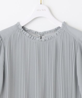 ANY SIS S 【洗える】エアリープリーツ ブラウス ミント
