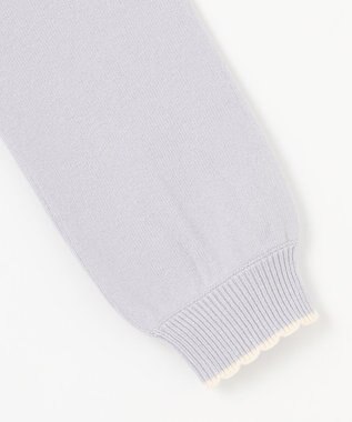 ANY KIDS 肩フリル しあわせタッチ ニット サックスブルー