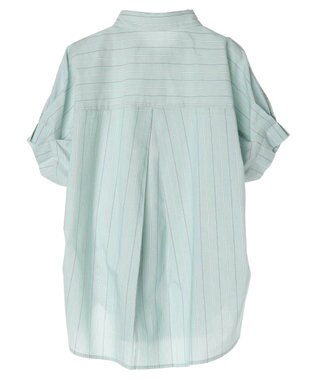 AMERICAN HOLIC ＵＶカット袖タックフレンチスリーブシャツ Stripe Green
