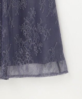 ANY SIS 【Lily Calin】クラシックナローレース ドレス スモーキーブルー