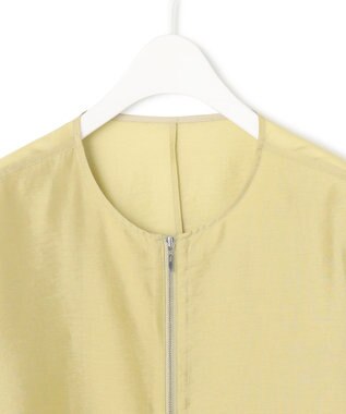 ICB 【接触冷感・速乾・洗える】 リヨセルナイロンワッシャー ノーカラーブルゾン クリームカーキ系