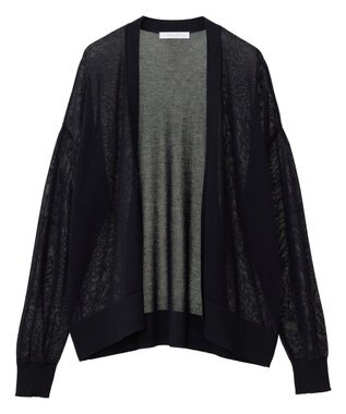 Green Parks 接触冷感ゆったりカーディガン Black