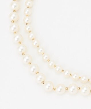23区 【ご好評につき追加】2WAY パール ロング ネックレス ホワイト系