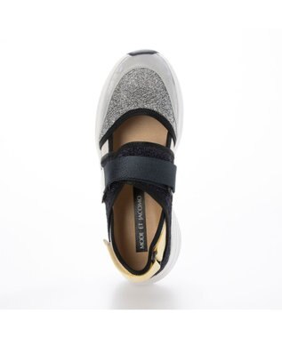 MODE ET JACOMO <MODE ET JACOMO>【軽量】厚底ベルテッドスニーカー シルバーコンビ