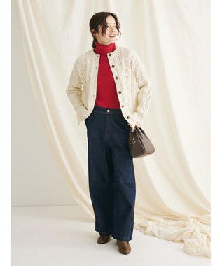 CRAFT STANDARD BOUTIQUE リブタートルネックニットプルオーバー Red