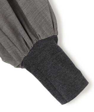 BEIGE， 【洗える】MOYE / ハイネックブラウス C Gray