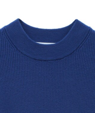 Green Parks もちやわ　袖口釦リブニットプルオーバー Blue