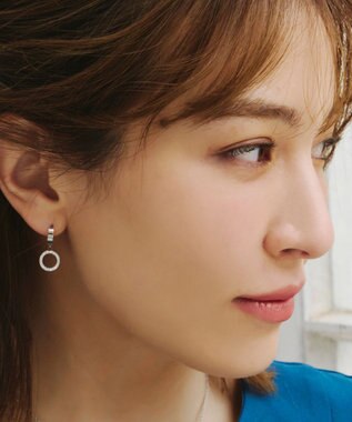 Tiaclasse 【金属アレルギー対応】 ハングサークルピアス シルバー